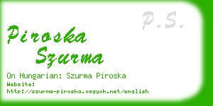 piroska szurma business card